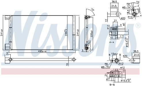 Chłodnica klimatyzacji NISSENS 94785 46519307