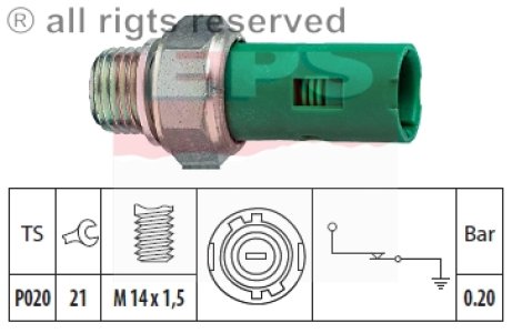 Czujnik ciśnienia oleju FACET 1.800.131 7700417970