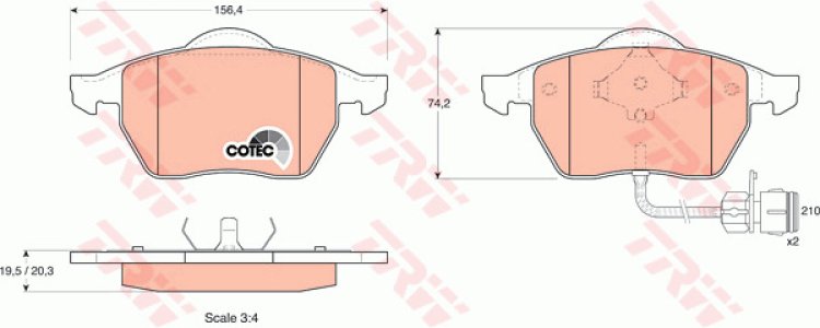 Klocki hamulcowe TRW GDB1049 20676195