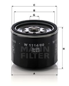 Filtr oleju MANN-FILTER W1114/80 W111480