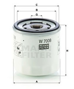 Filtr oleju MANN-FILTER W7008 W71281