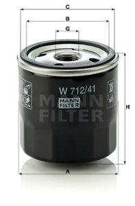 Filtr oleju MANN-FILTER W712/41 W71241