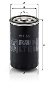 Filtr oleju MANN-FILTER W719/5 W7195