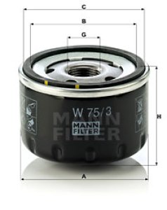 Filtr oleju MANN-FILTER W75/3 W753