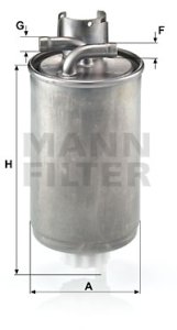 Filtr paliwa MANN-FILTER WK829 