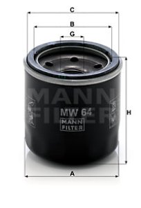 Filtr oleju MANN-FILTER MW64 