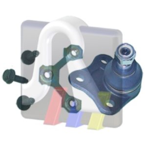 Sworzeń wahacza RTS 93.00955.1+ 1J0407366A