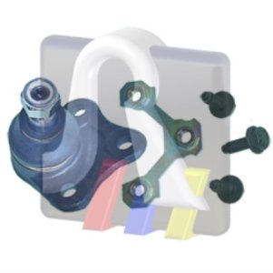 Sworzeń wahacza RTS 93.00955.2+ 1J0407365A