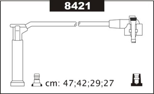Przewody wysokiego napięcia komplet SENTECH 8421 