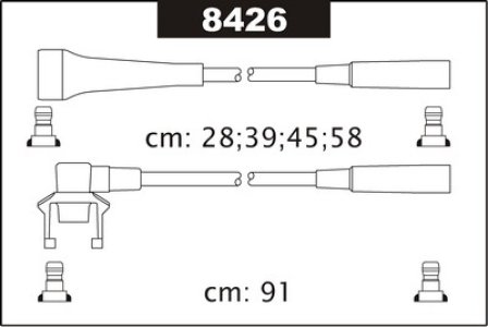 Przewody wysokiego napięcia komplet SENTECH 8426 