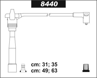 Przewody zapłonowe SENTECH 8440 RCFT633