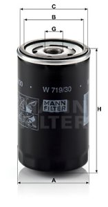 Filtr oleju MANN-FILTER W719/30 W71930