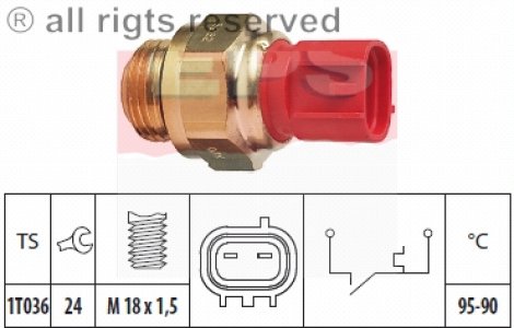 Włącznik wentylatora chłodnicy FACET 1.850.282 1768050F00