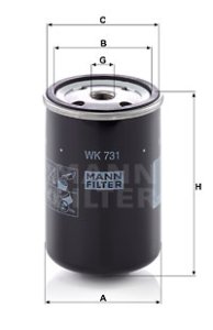 Filtr paliwa MANN-FILTER WK731 