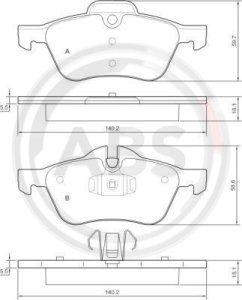 Klocki hamulcowe A.B.S. 37279 23281180