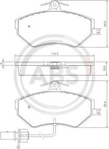 Klocki hamulcowe A.B.S. 37160 21945196