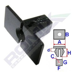 KOSTKA MONTAŻOWA SPOILERA DOLNEGO DRZWI VW