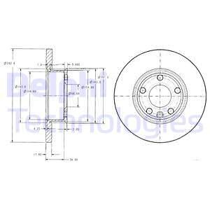 Tarcza hamulcowa DELPHI BG2898 701615301E