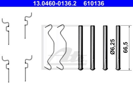 Zestaw montażowy klocków hamulcowych ATE 13.0460-0136 