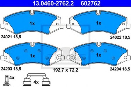 Klocki hamulcowe ATE 13.0460-2762 LR016962