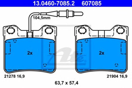 Klocki hamulcowe ATE 13.0460-7085 21904169