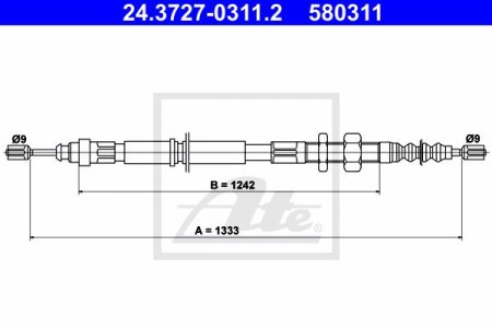 Linka hamulca ATE 24.3727-0311 4745G6