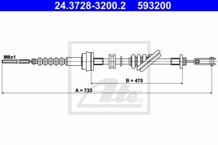 Linka sprzęgła ATE 24.3728-3200 0K30A41150C