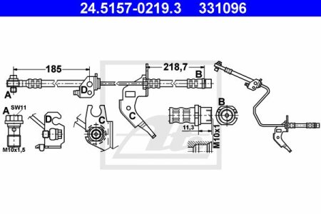 Przewód hamulcowy giętki ATE 24.5157-0219 5562248
