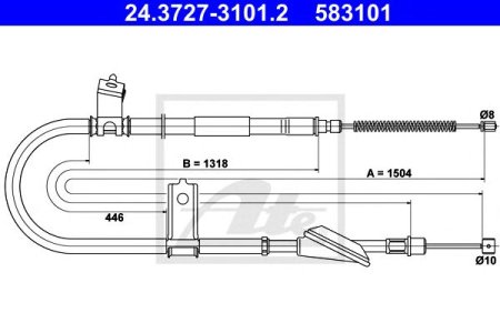 Linka hamulca ATE 24.3727-3101 5976002010