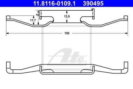 Sprężyna ATE 11.8116-0109 34111160348