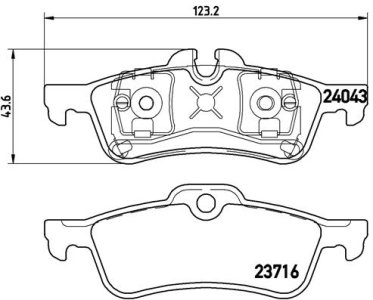 Klocki hamulcowe BREMBO P06032 23716167