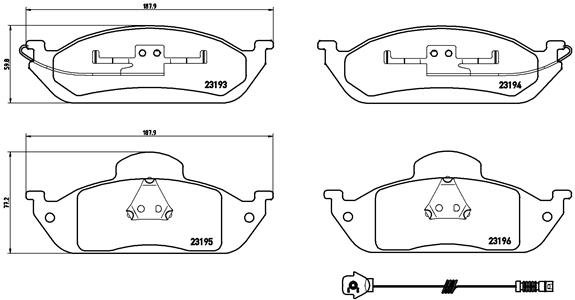 Klocki hamulcowe BREMBO P50039 23193163