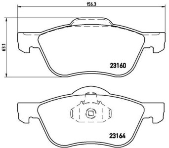 Klocki hamulcowe BREMBO P56037 23159173
