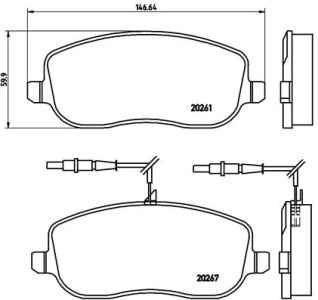 Klocki hamulcowe BREMBO P23090 20261193