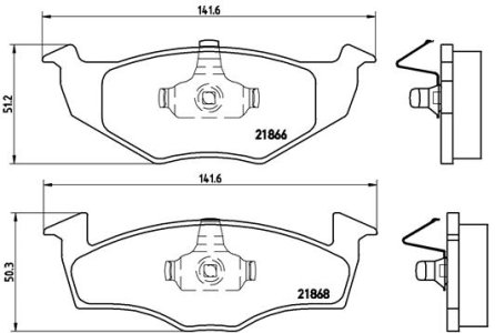 Klocki hamulcowe BREMBO P85031 21866.15.3