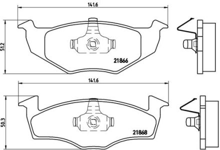 Klocki hamulcowe BREMBO P85030 21866.19.7