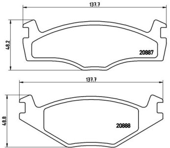 Klocki hamulcowe BREMBO P85005 20887.15.3