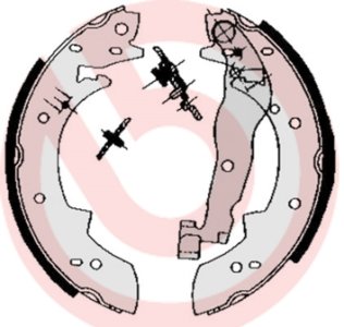 Szczęki hamulcowe BREMBO S68511 7701201229