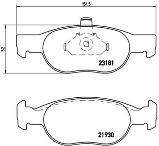 Klocki hamulcowe BREMBO P23125 77362190
