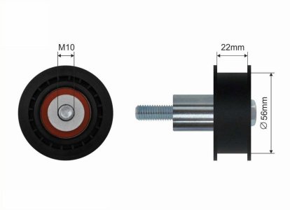 Rolka prowadząca CAFFARO 27-48 036109244C