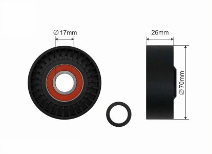 Rolka napinacza CAFFARO 271-00 03D903305F