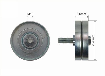 Rolka prowadząca CAFFARO 166-37 6854427