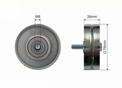 Rolka prowadząca CAFFARO 168-14 9143643