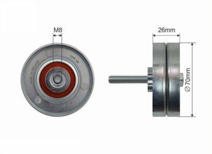 Rolka prowadząca CAFFARO 264-03 L32715940A