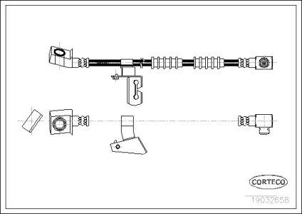 Przewód hamulcowy giętki CORTECO 19032658 4423446