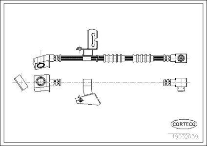 Przewód hamulcowy giętki CORTECO 19032659 4423447