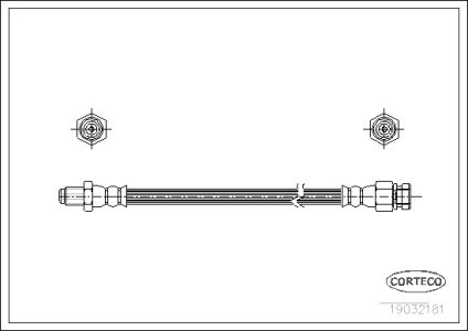 Przewód hamulcowy giętki CORTECO 19032181 6U0611701A