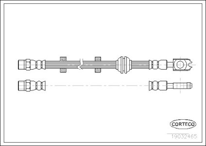 Przewód hamulcowy giętki CORTECO 19032465 1H0611701A