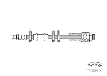 Przewód hamulcowy giętki CORTECO 19018155 480635