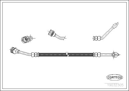 Przewód hamulcowy giętki CORTECO 19032305 462100X800